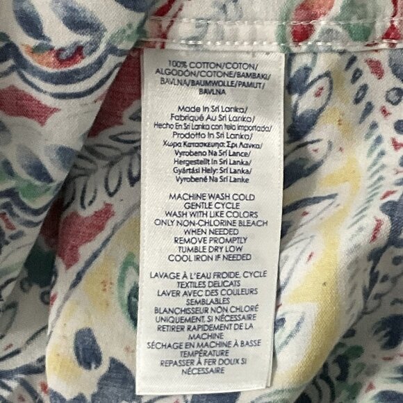 Champs Shirt Women XL Multicolor Paisley Button Up No Iron 3/4‎ Sleeve Classic - Picture 9 of 13